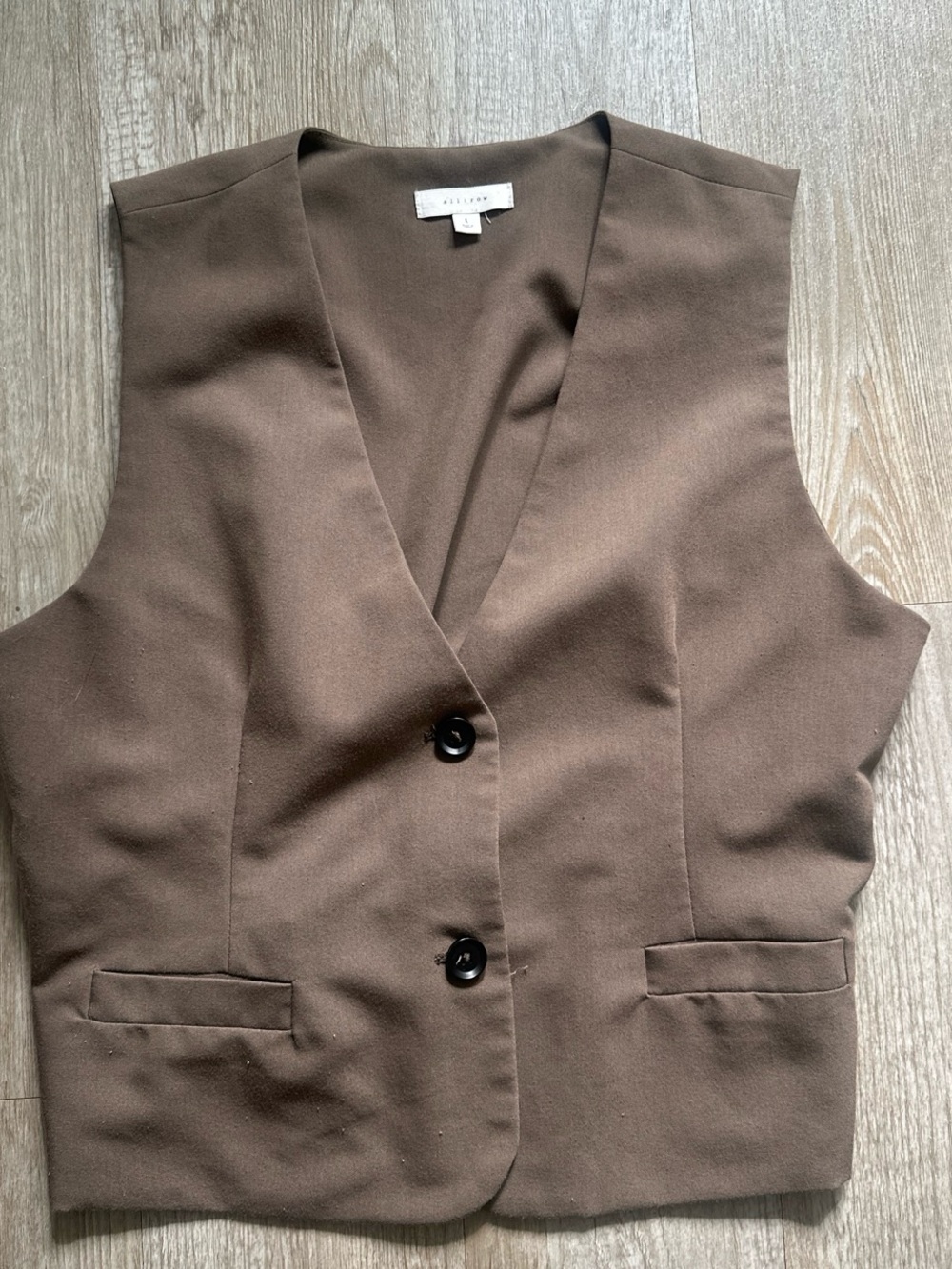 Brown Women's Tailored Vest Tank Top
